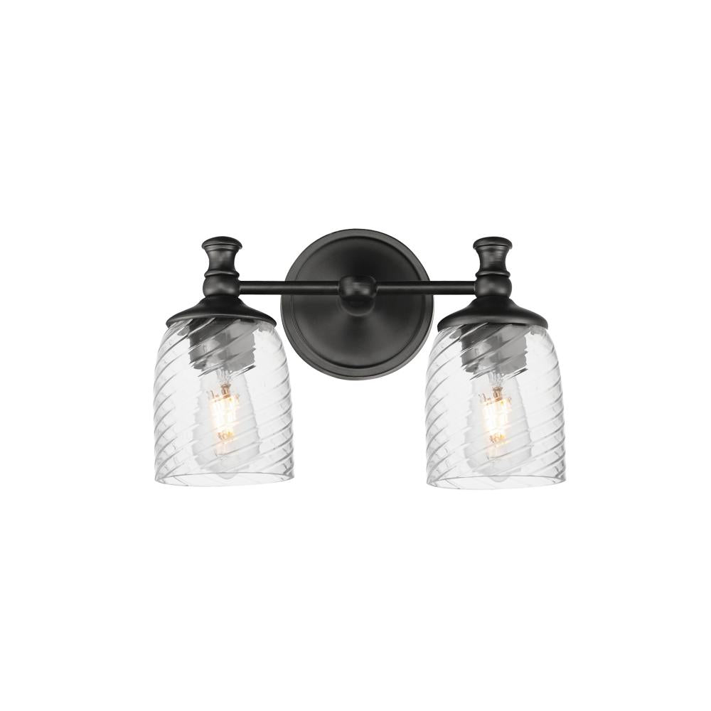 Maxim Lighting 21352CRBK Swirl 14 Inch Bathroom Vanity - Black