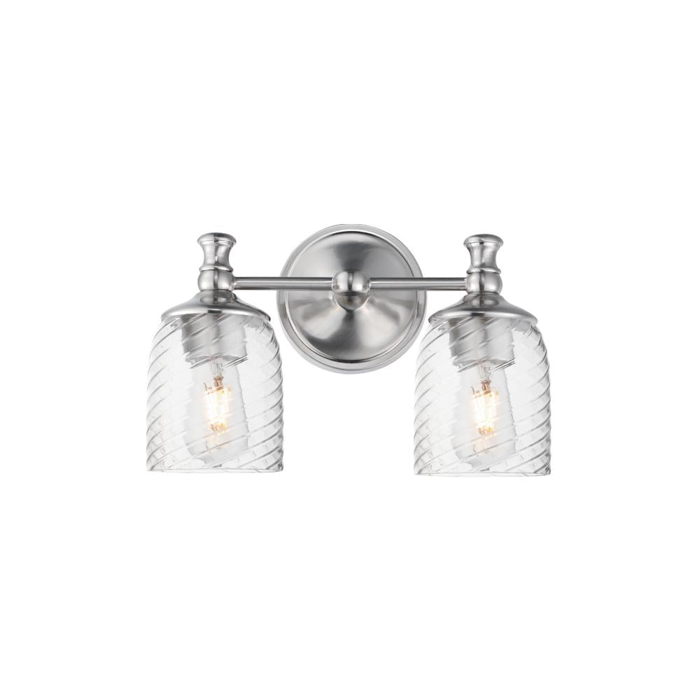 Maxim Lighting 21352CRSN Swirl 14 Inch Bathroom Vanity - Satin Nickel