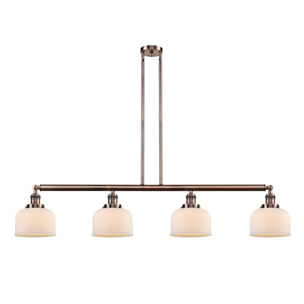 Bell - 4 Light - 53 inch - Antique Copper - Stem Hung - Island Light