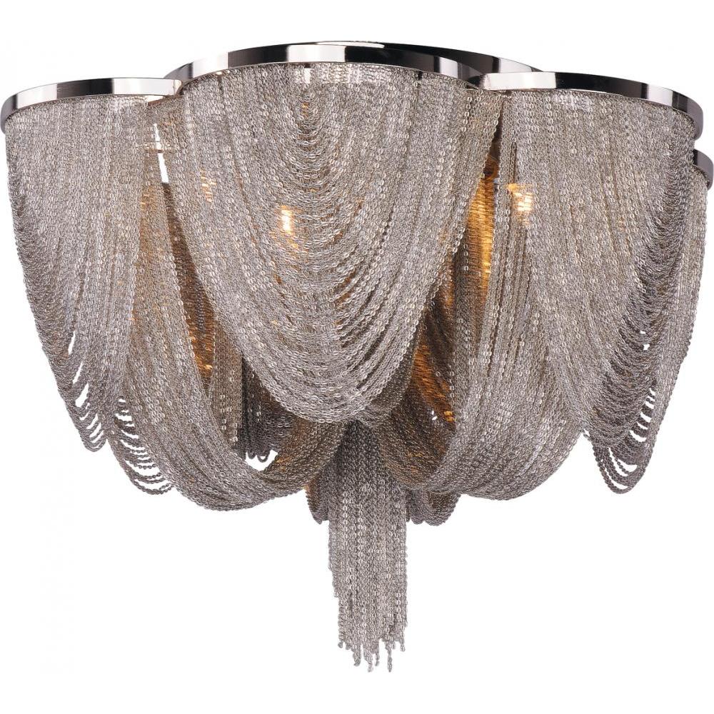 Maxim Lighting 21460NKPN Chantilly 18 Inch Flush Mount Light – Polished Nickel