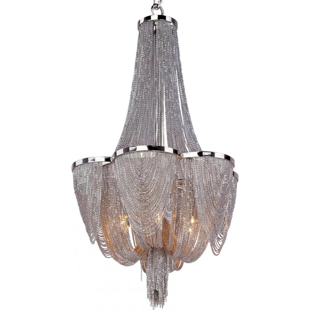 Maxim Lighting 21464NKPN Chantilly 14 Inch Semi Flush Mount Light – Polished Nickel