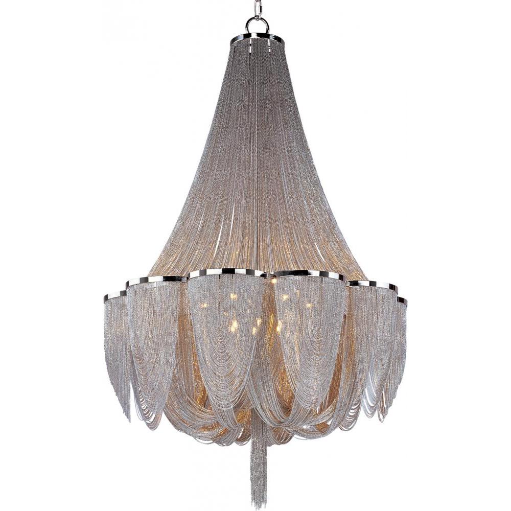 Maxim Lighting 21467NKPN Foyer 34 Inch Chandelier – Polished Nickel