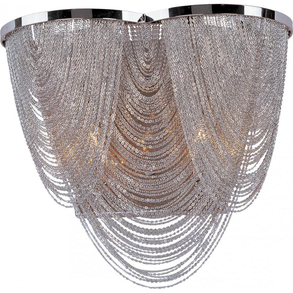 Maxim Lighting 21469NKPN Chantilly 12 Wall Sconce - Polished Nickel