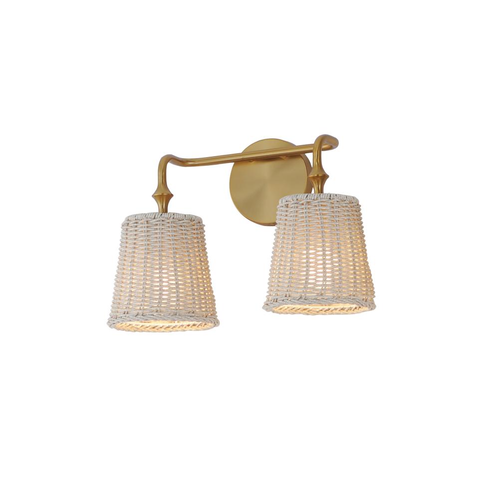 Maxim Lighting 21482WWTNAB Baja 14.75 Inch Bathroom Vanity - Natural Aged Brass