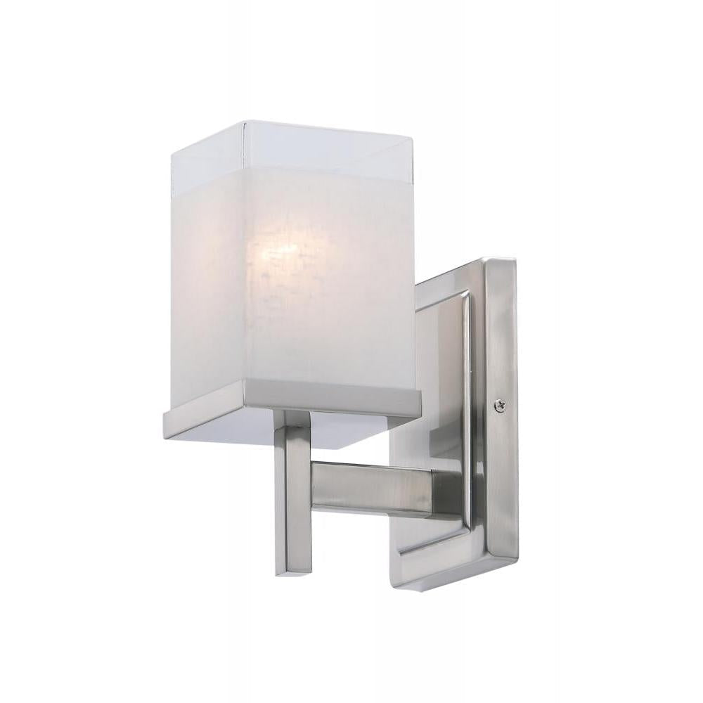 Maxim Lighting 2151LNSN Tetra 5 Inch Bathroom Wall Sconce - Satin Nickel