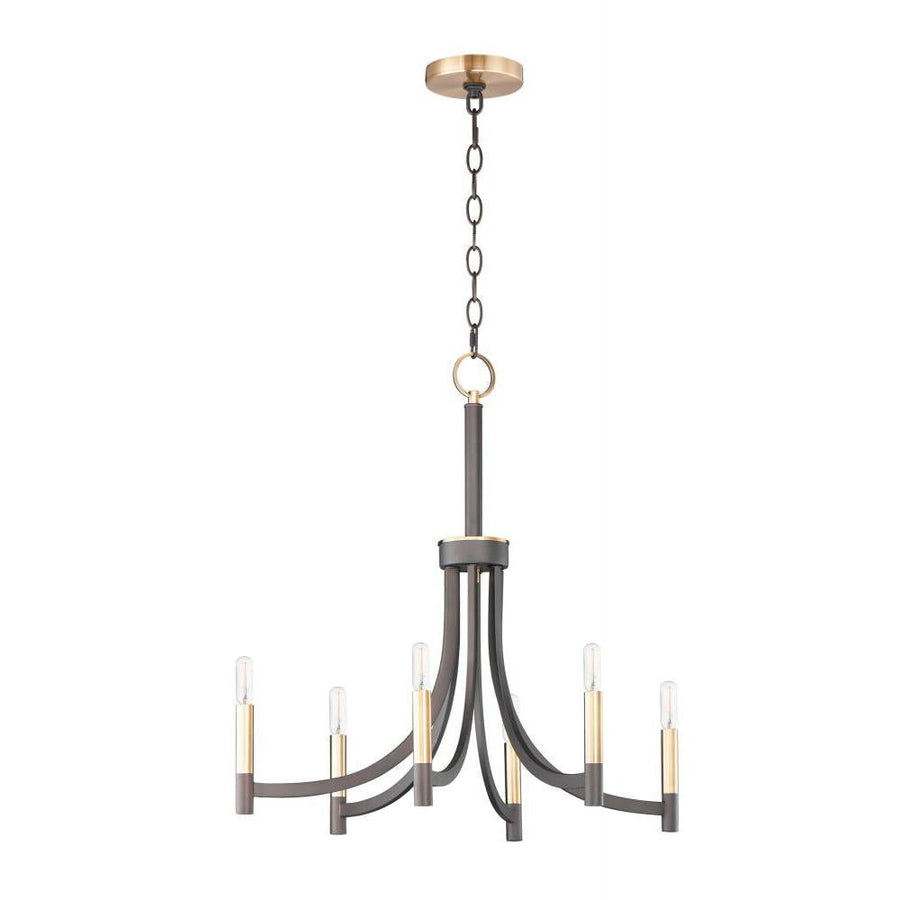 Maxim Lighting 21526BZAB Lyndon 28 Inch Chandelier – Bronze / Antique Brass