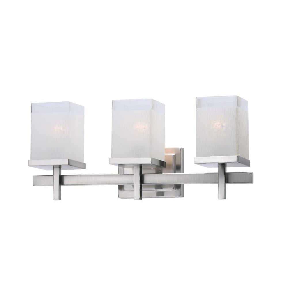 Maxim Lighting 2153LNSN Tetra 22 Inch 3 Light Bathroom Vanity - Satin Nickel