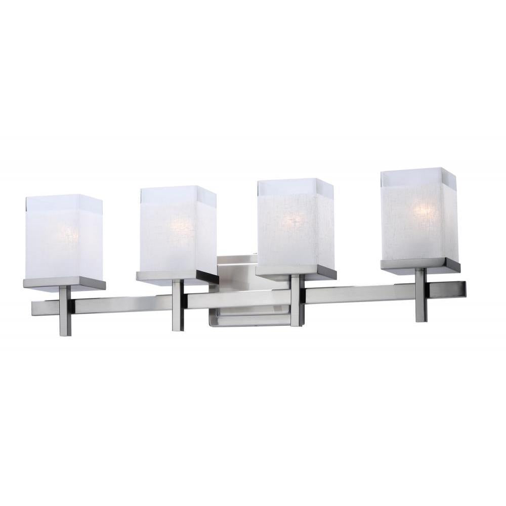 Maxim Lighting 2154LNSN Tetra 30 Inch 4 Light Bathroom Wall Vanity Light - Satin Nickel