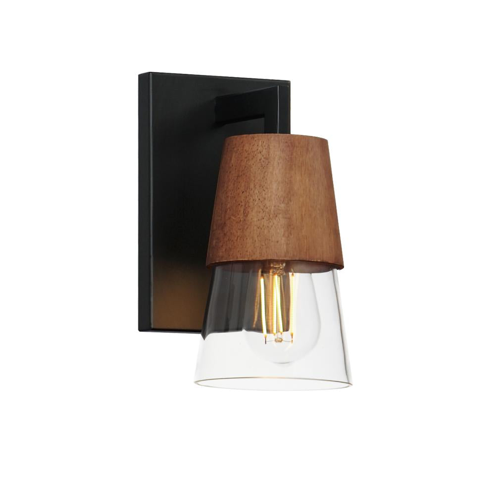 Maxim Lighting 21621CLWNBK Carpenter 4.75 Inch Bathroom Vanity - Walnut / Black