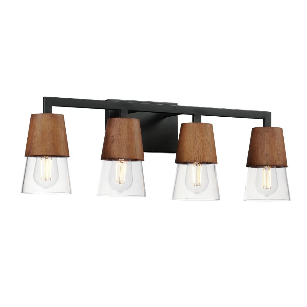 Maxim Lighting 21624CLWNBK Carpenter 28.25 Inch Bathroom Vanity - Walnut / Black