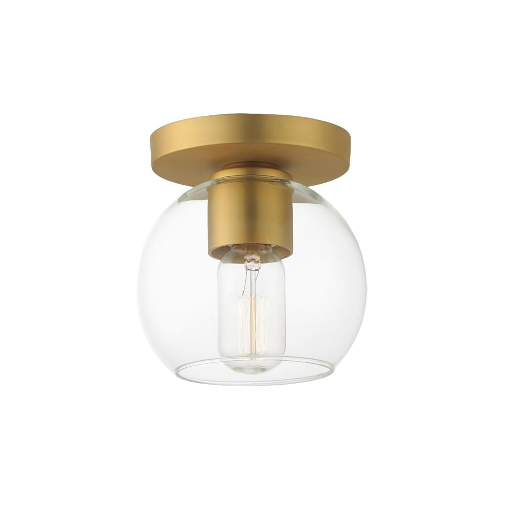 Maxim Lighting 21630CLNAB Knox 6 Inch Flush Mount Light – Natural Aged Brass
