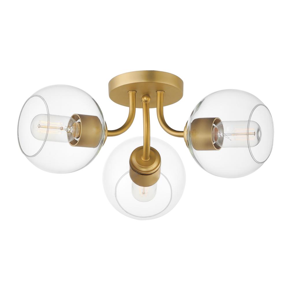 Maxim Lighting 21634CLNAB Knox 18 Inch Semi Flush Mount Light – Natural Aged Brass