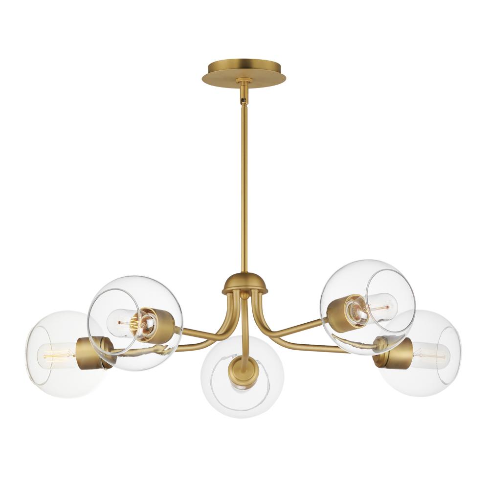 Maxim Lighting 21635CLNAB Knox 3 Inch Chandelier – Natural Aged Brass