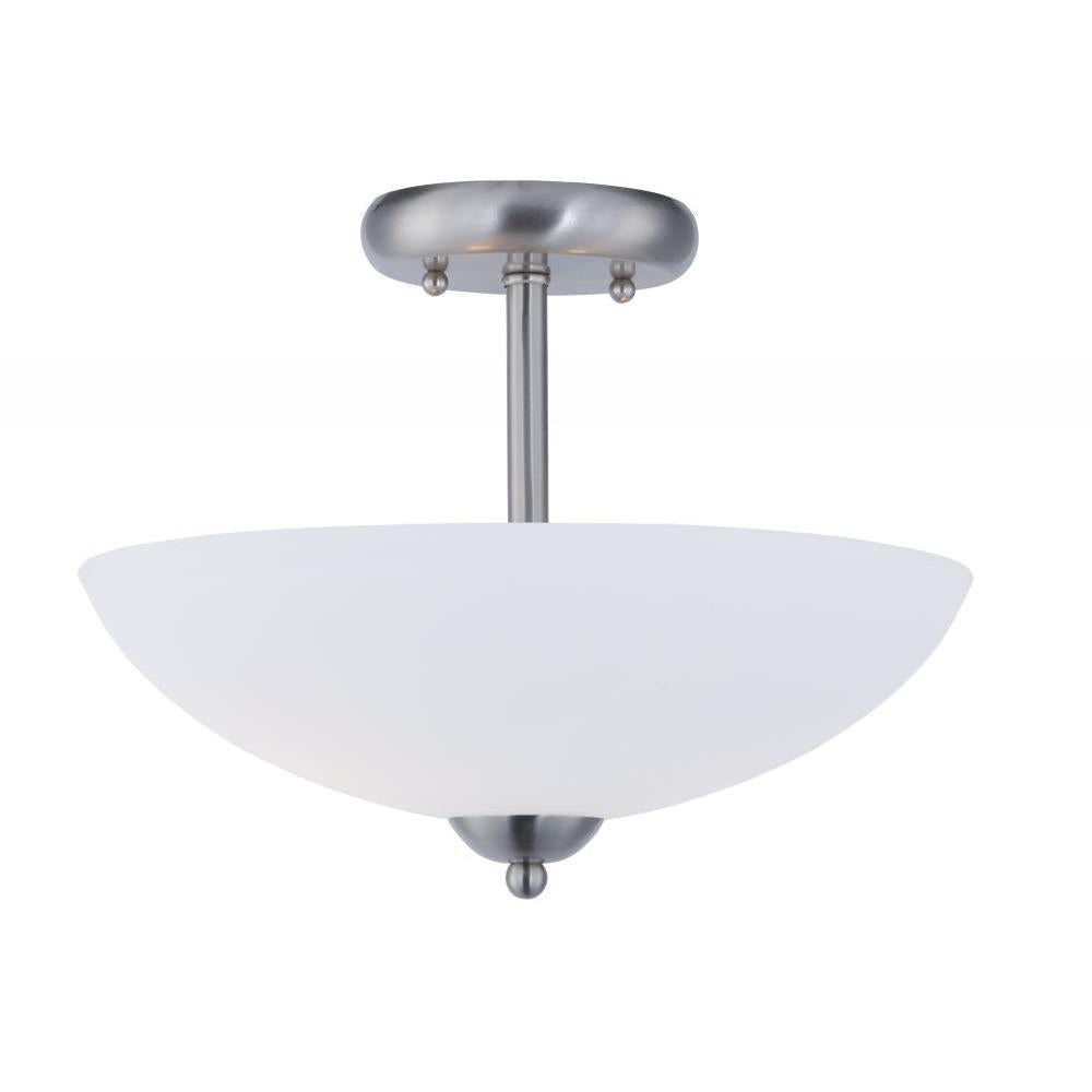 Maxim Lighting 21653SWSN Taylor 13 Inch Semi Flush Mount Light – Satin Nickel
