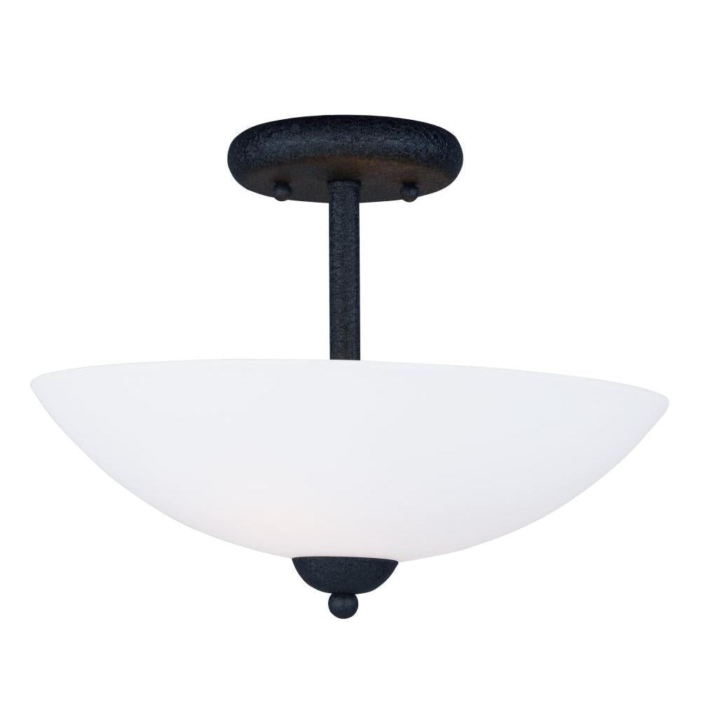 Maxim Lighting 21653SWTXB Taylor 13 Inch Semi Flush Mount Light – Textured Black