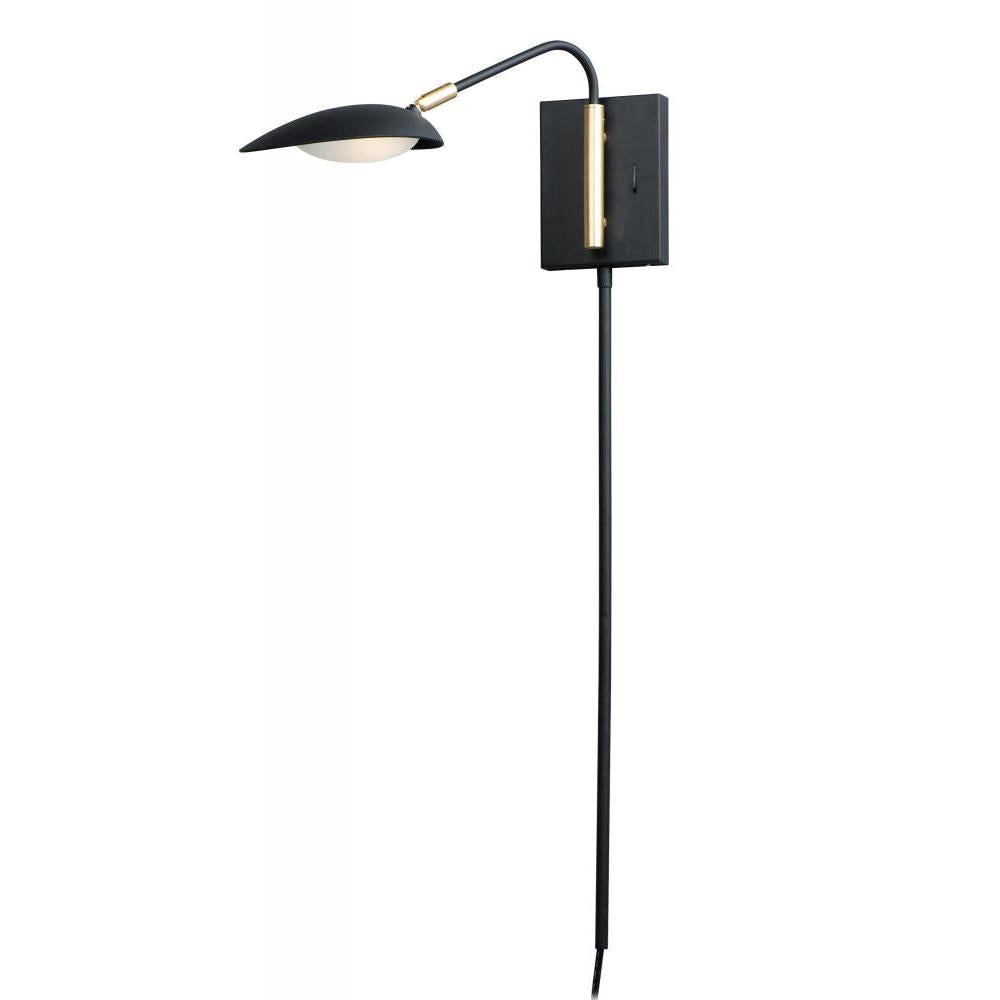 Maxim Lighting 21691BKSBR Scan Wall Sconce - Black / Satin Brass