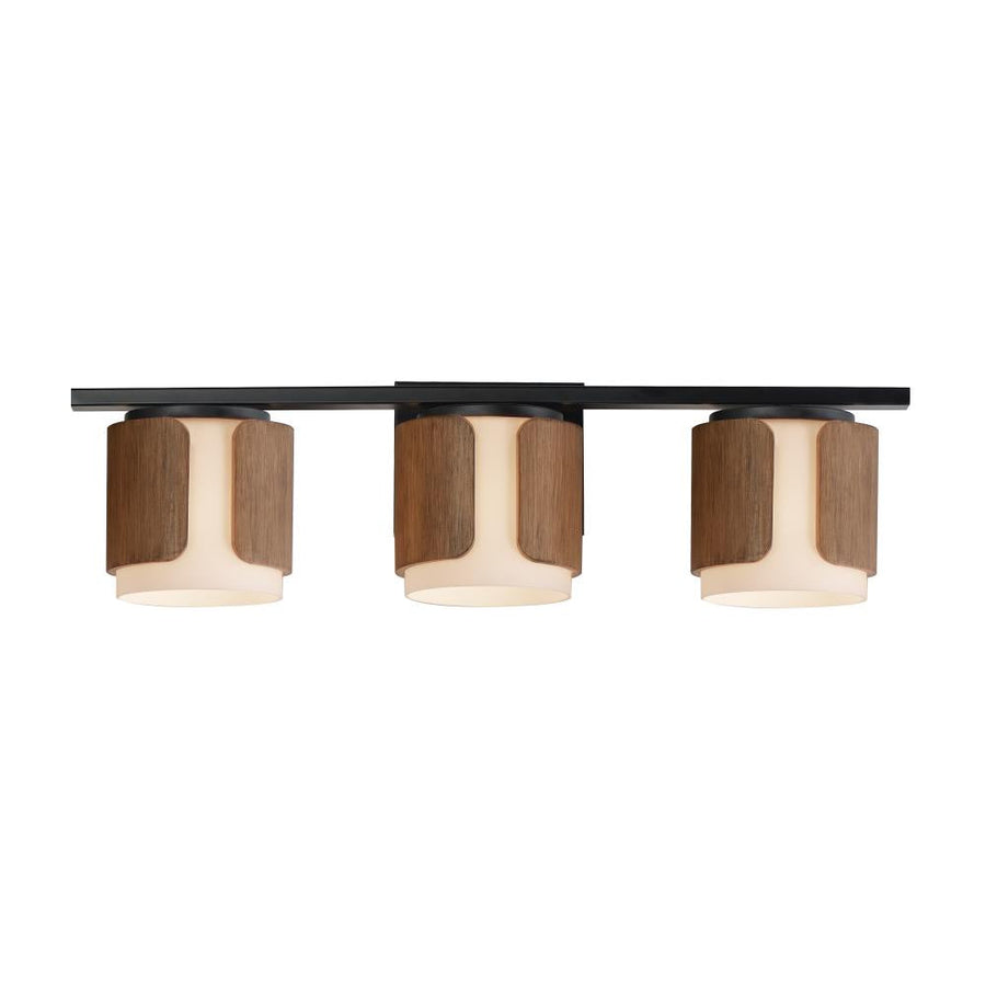 Maxim Lighting 21713SWWNBK Draughtsman 27 Inch Bathroom Vanity - Walnut / Black