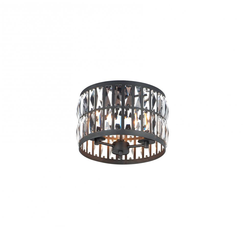 Maxim Lighting 21810BCBK Madeline 12.5 Inch Flush Mount Light – Black