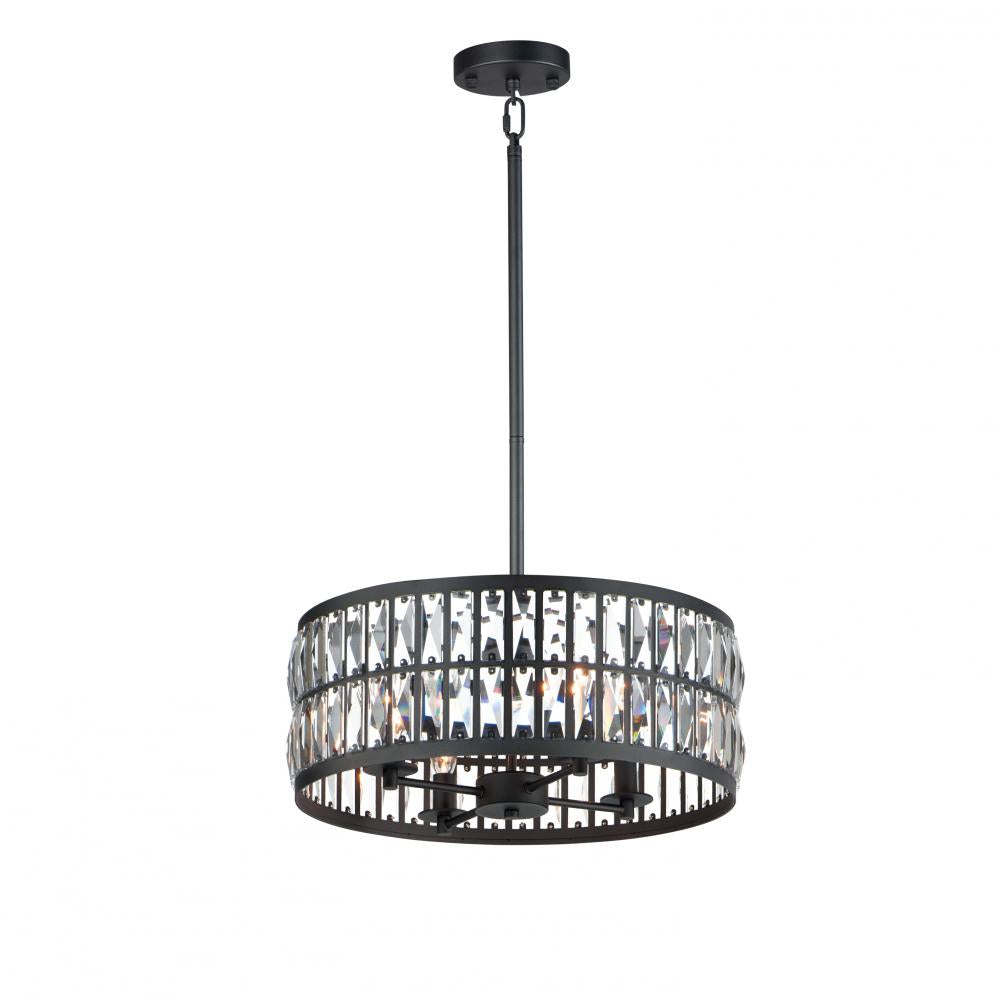 Maxim Lighting 21815BCBK Madeline Inch 4 Light Pendant – Black