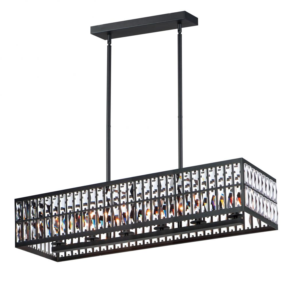 Maxim Lighting 21817BCBK Madeline 38.25 Inch Linear Pendant – Black