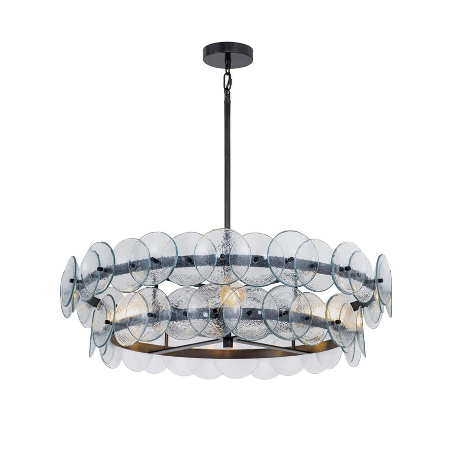 Maxim Lighting 21823TCGM Loren 32 Inch 6 Light Multi-Tier Chandelier – Gunmetal