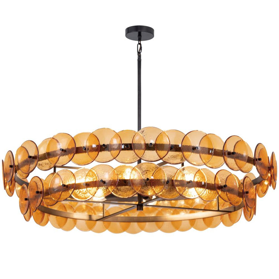 Maxim Lighting 21824AMGM Loren 42 Inch 8 Light Multi-Tier Chandelier – Gunmetal