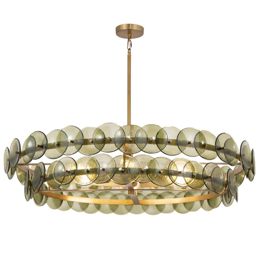 Maxim Lighting 21824GNWBR Loren 42 Inch 8 Light Multi-Tier Chandelier – Weathered Brass