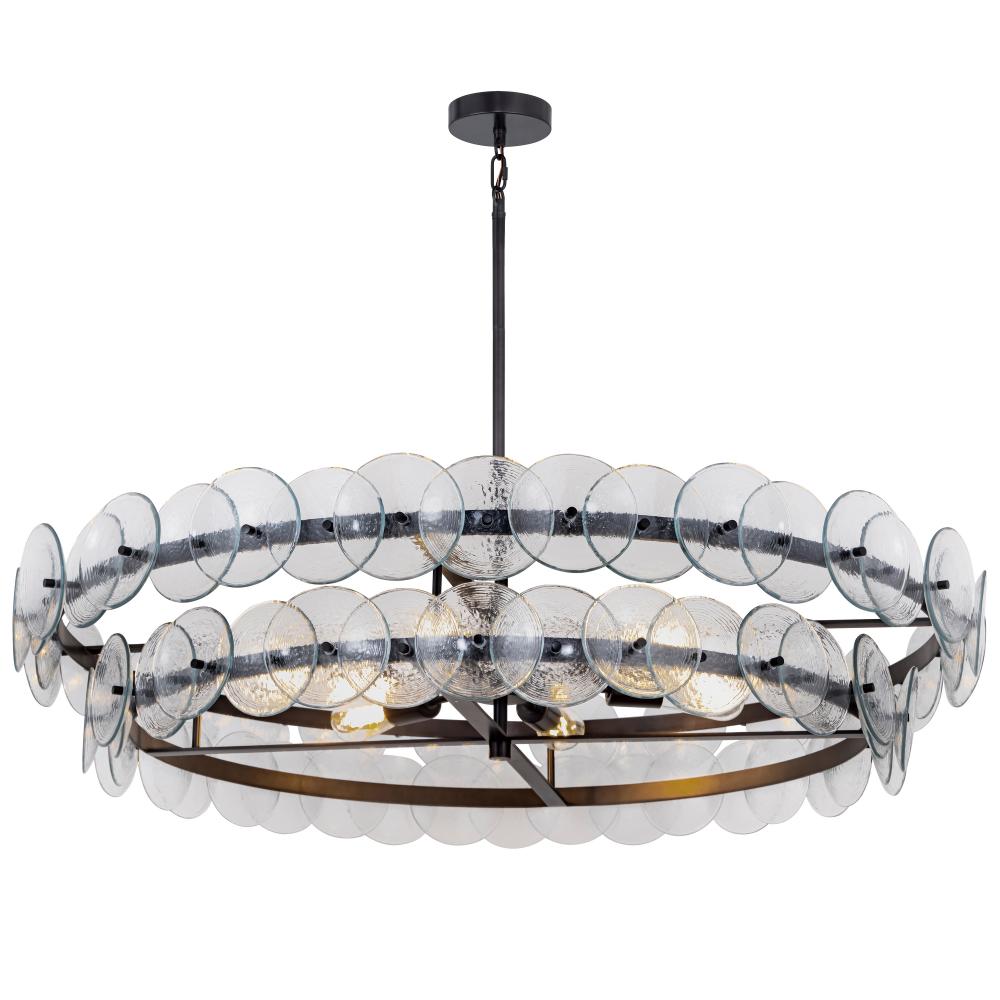 Maxim Lighting 21824TCGM Loren 42 Inch 8 Light Multi-Tier Chandelier – Gunmetal