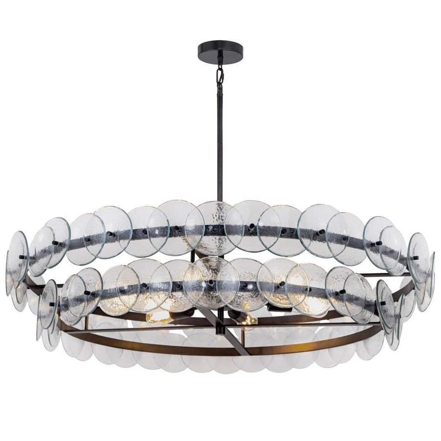 Maxim Lighting 21824TCGM Loren 42 Inch 8 Light Multi-Tier Chandelier – Gunmetal