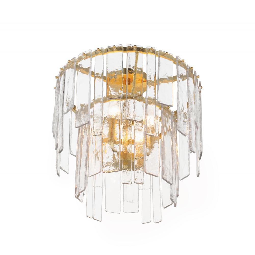 Maxim Lighting 21833AGGL Warren 17.5 Inch Semi Flush Mount Light – Gold Leaf