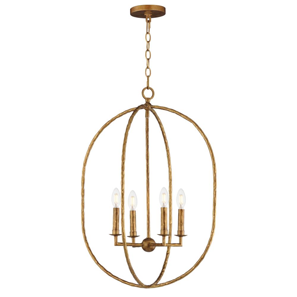 Maxim Lighting 21843EG Martel 20 Inch 4 Light Pendant – Etruscan Gold