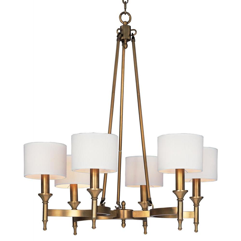 Maxim Lighting 22375OMNAB Fairmont 30 Inch Semi Flush Mount Light – Natural Aged Brass