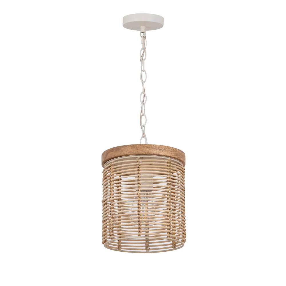Maxim Lighting 22441NAEC Vannerie 7 Inch Mini Pendant – Ecru