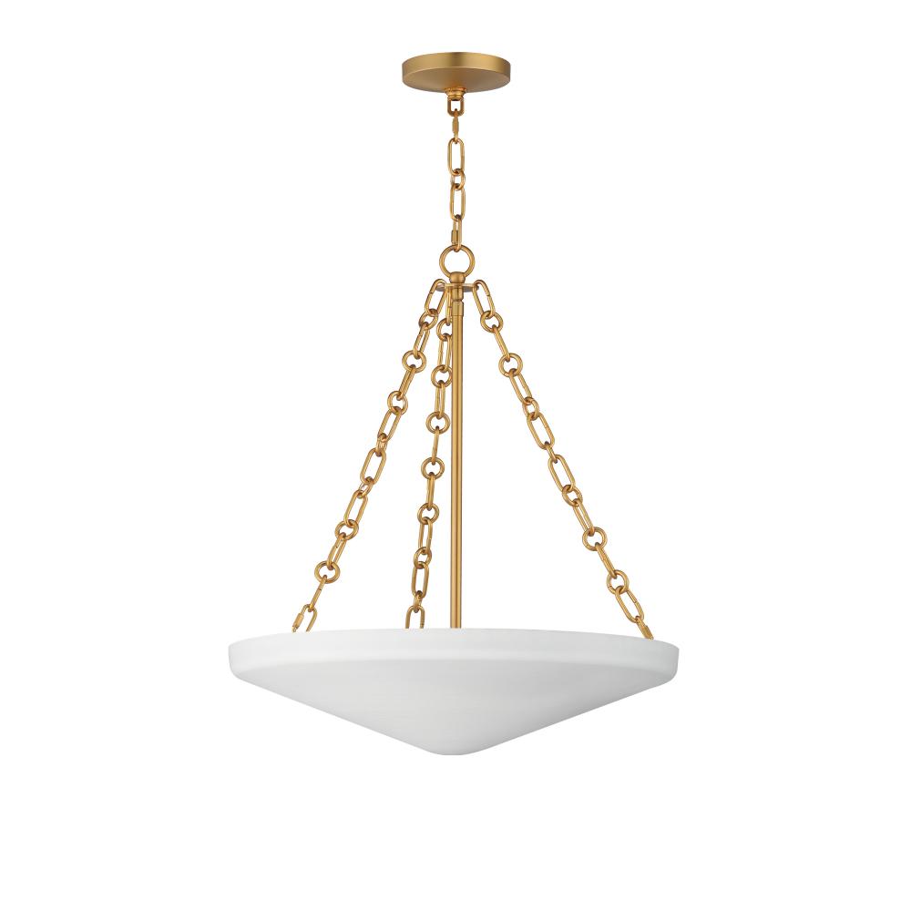 Maxim Lighting 22454WTNAB Foyer 19.75 Inch Chandelier – Natural Aged Brass