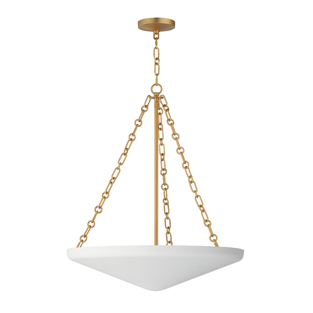 Maxim Lighting 22456WTNAB Foyer 23.5 Inch Chandelier – Natural Aged Brass