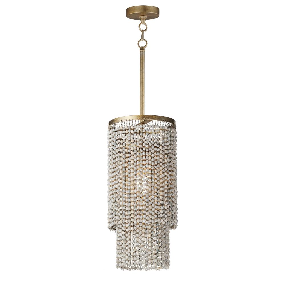 Maxim Lighting 22461WWDGS Fontaine 8 Inch Semi Flush Mount Light – Golden Silver
