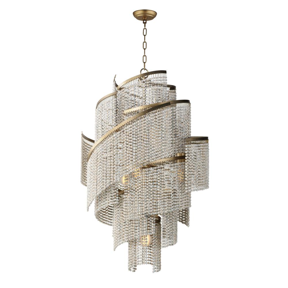 Maxim Lighting 22467WWDGS Fontaine 23.5 Inch Chandelier – Golden Silver
