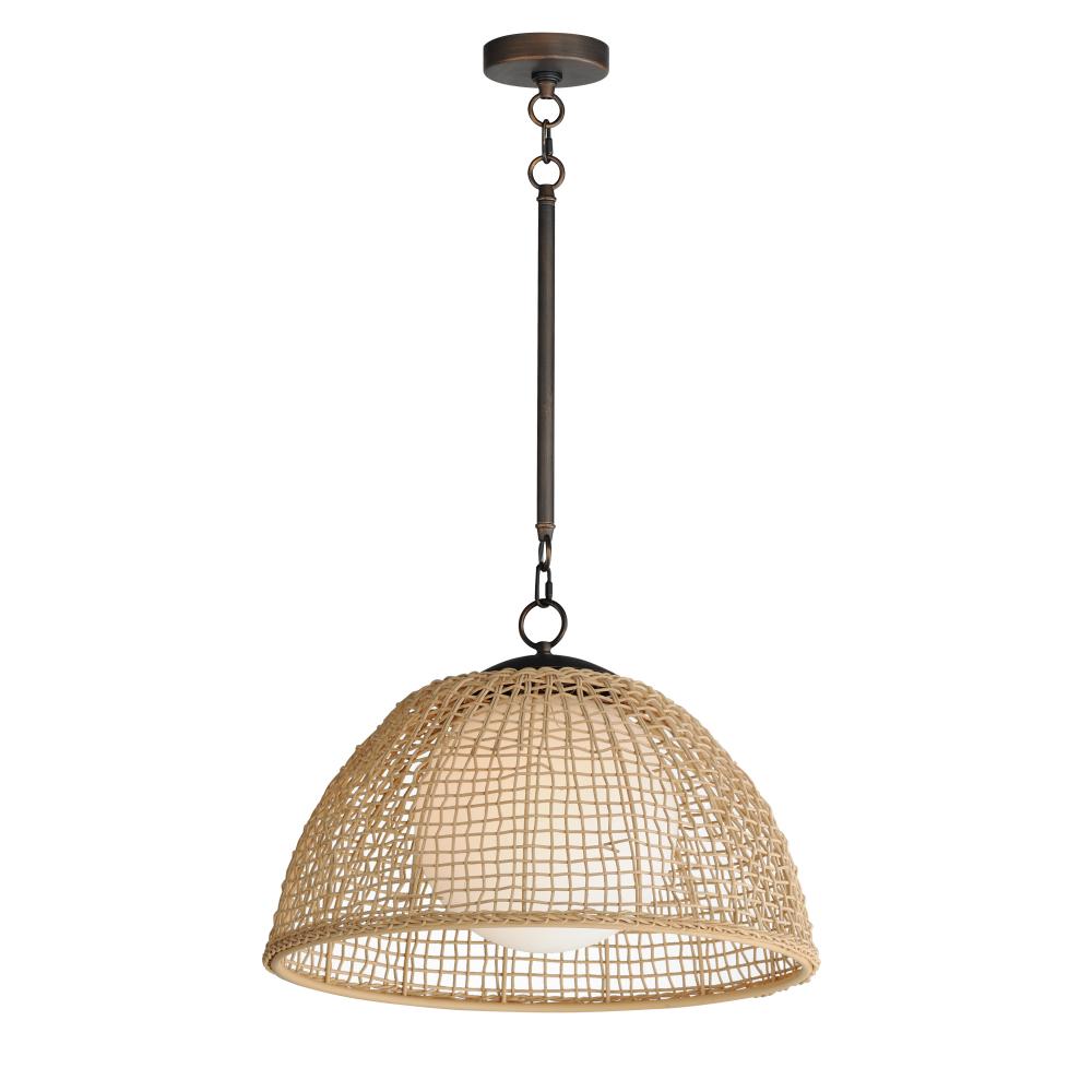 Maxim Lighting 22472NAANB Cestino 21 Inch Semi Flush Mount Light – Antique Bronze