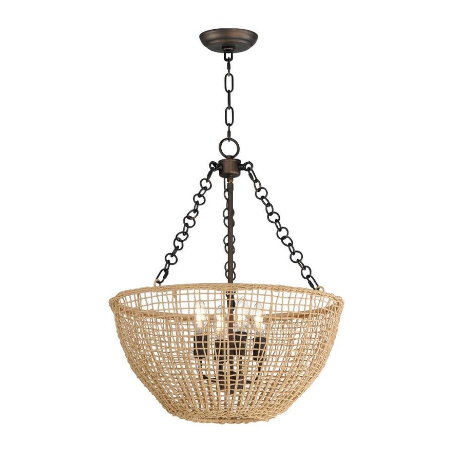 Maxim Lighting 22473NAANB Cestino 21 Inch Invert Bowl Pendant – Antique Bronze