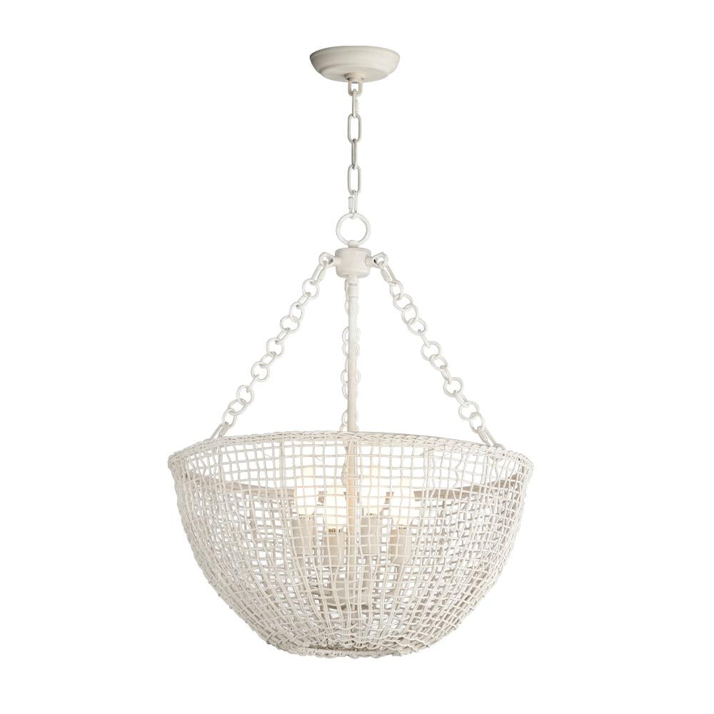 Maxim Lighting 22473WWT Cestino 21 Inch Invert Bowl Pendant – Weathered White