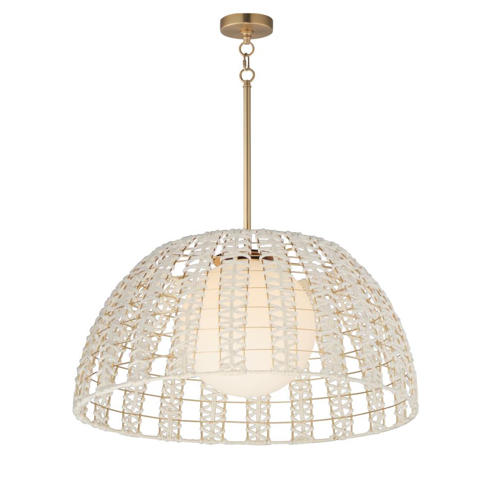 Maxim Lighting 22482SWGLD Macrame 29.5 Inch Semi Flush Mount Light – Gold