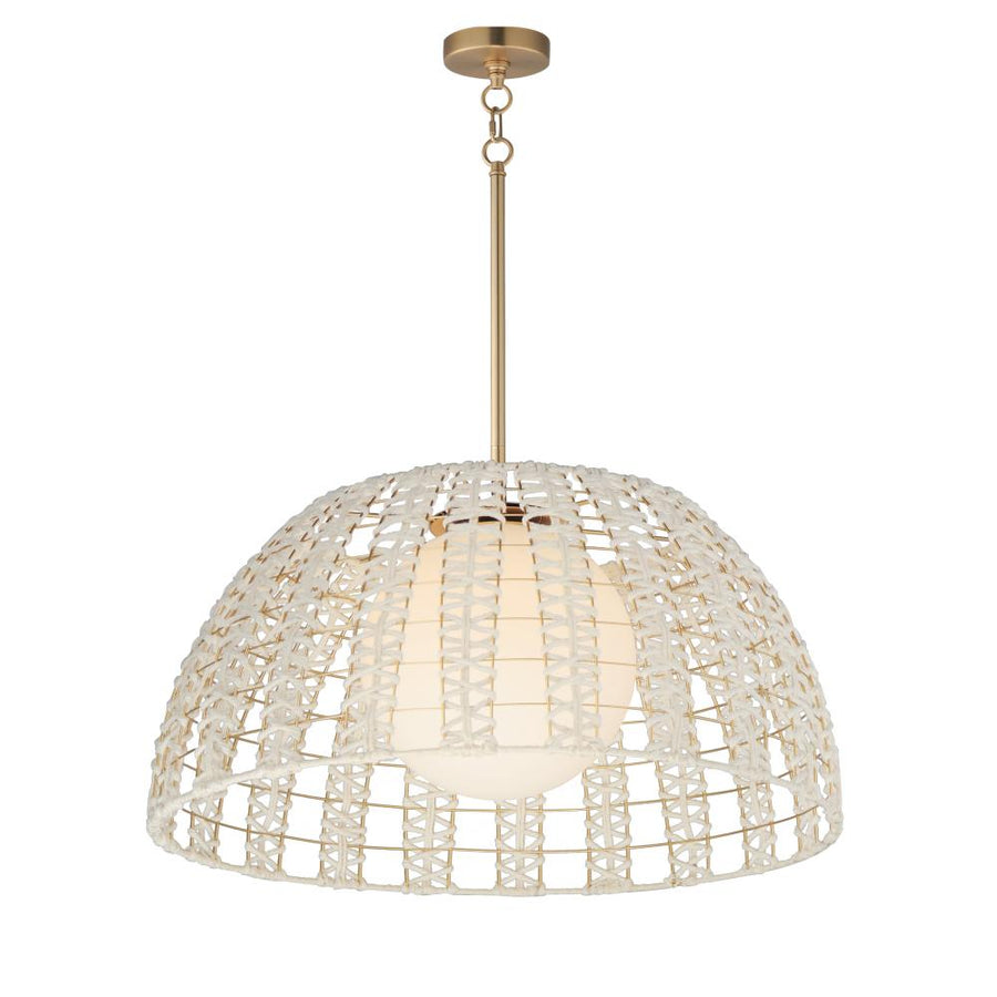 Maxim Lighting 22482SWGLD Macrame 29.5 Inch Semi Flush Mount Light – Gold