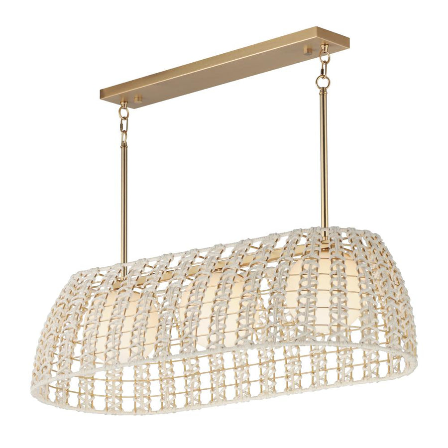 Maxim Lighting 22483SWGLD Macrame 18 Inch Linear Pendant – Gold