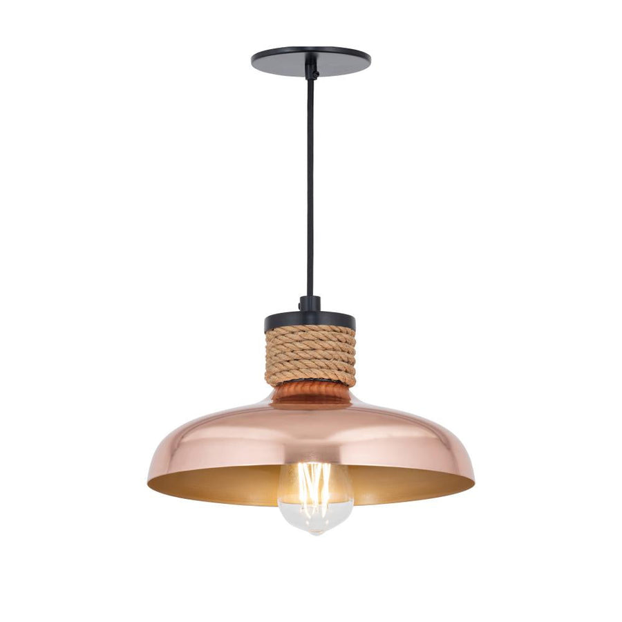 Maxim Lighting 22492CP Bingham 9.75 Inch Semi Flush Mount Light – Copper