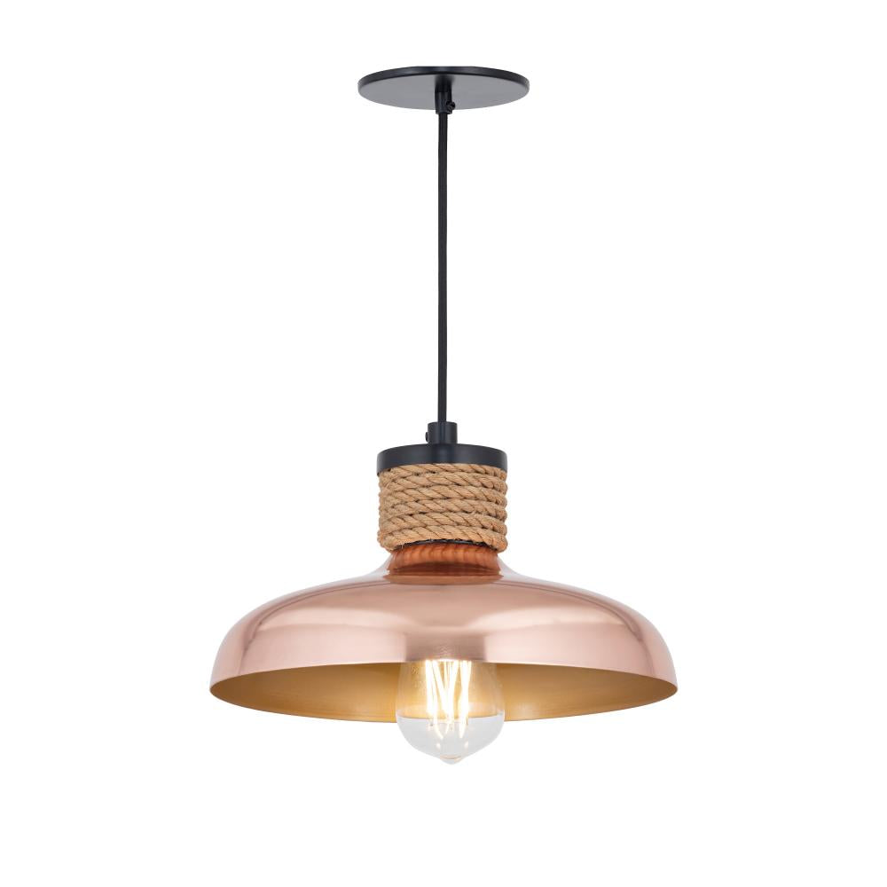 Maxim Lighting 22492CP Bingham 9.75 Inch Semi Flush Mount Light – Copper