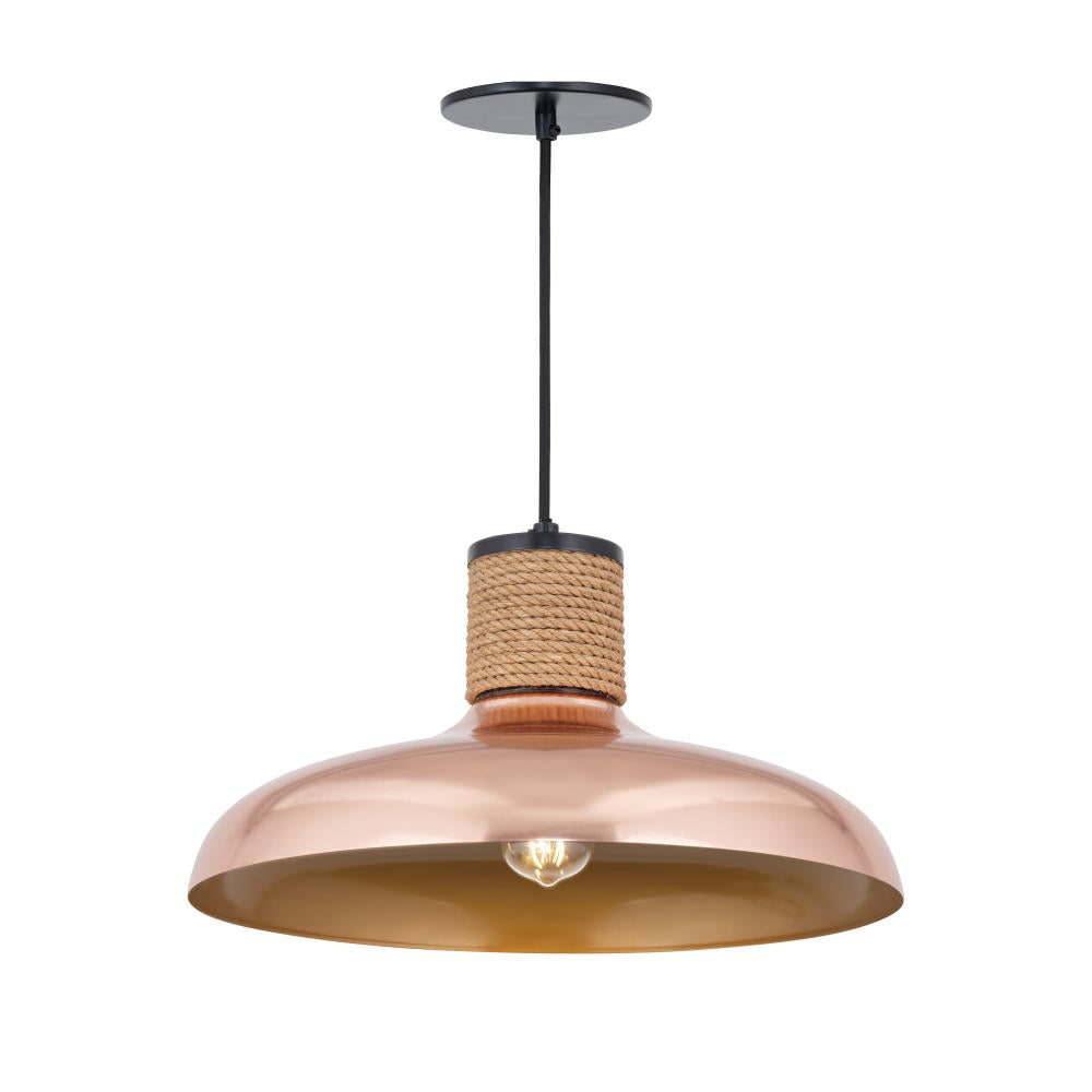 Maxim Lighting 22494CP Bingham 17 Inch Semi Flush Mount Light – Copper