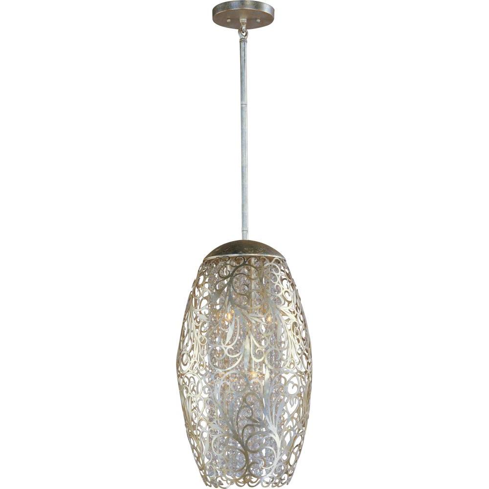 Maxim Lighting 24151BCGS Arabesque 13 Inch Semi Flush Mount Light – Golden Silver