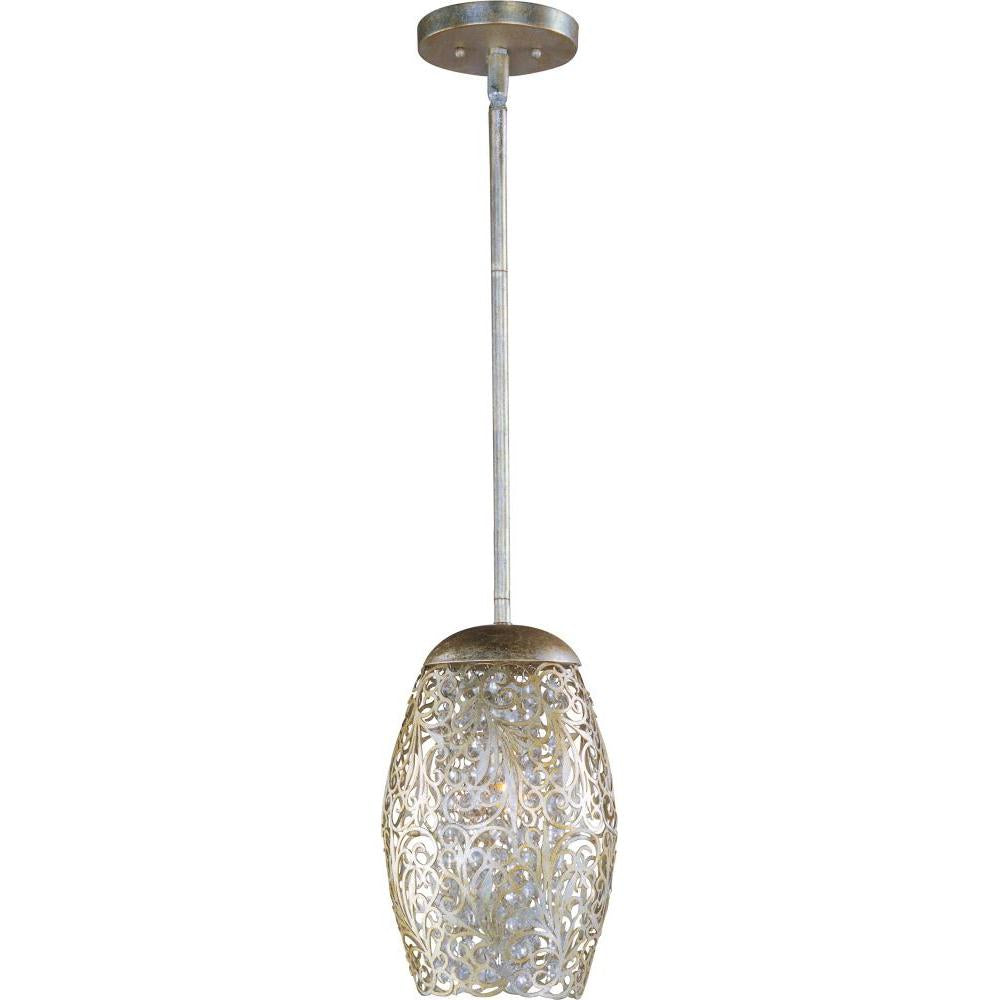 Maxim Lighting 24153BCGS Arabesque 6.5 Inch Mini Pendant – Golden Silver