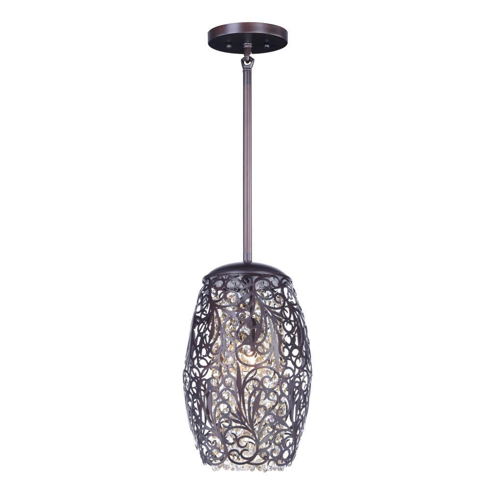 Maxim Lighting 24153CGOI Arabesque 6.5 Inch Mini Pendant – Oil Rubbed Bronze