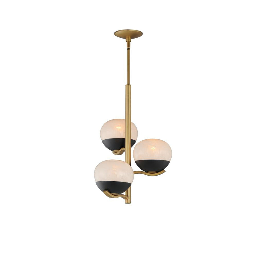 Maxim Lighting 24643MRBKNAB Foyer 15 Inch Chandelier – Black / Natural Aged Brass